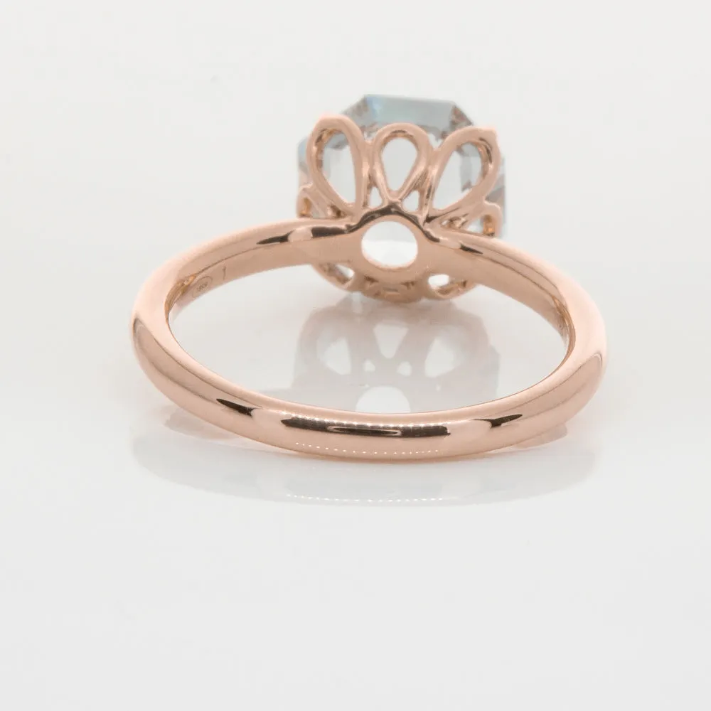 18ct Rose Gold Aquamarine Octavia Ring