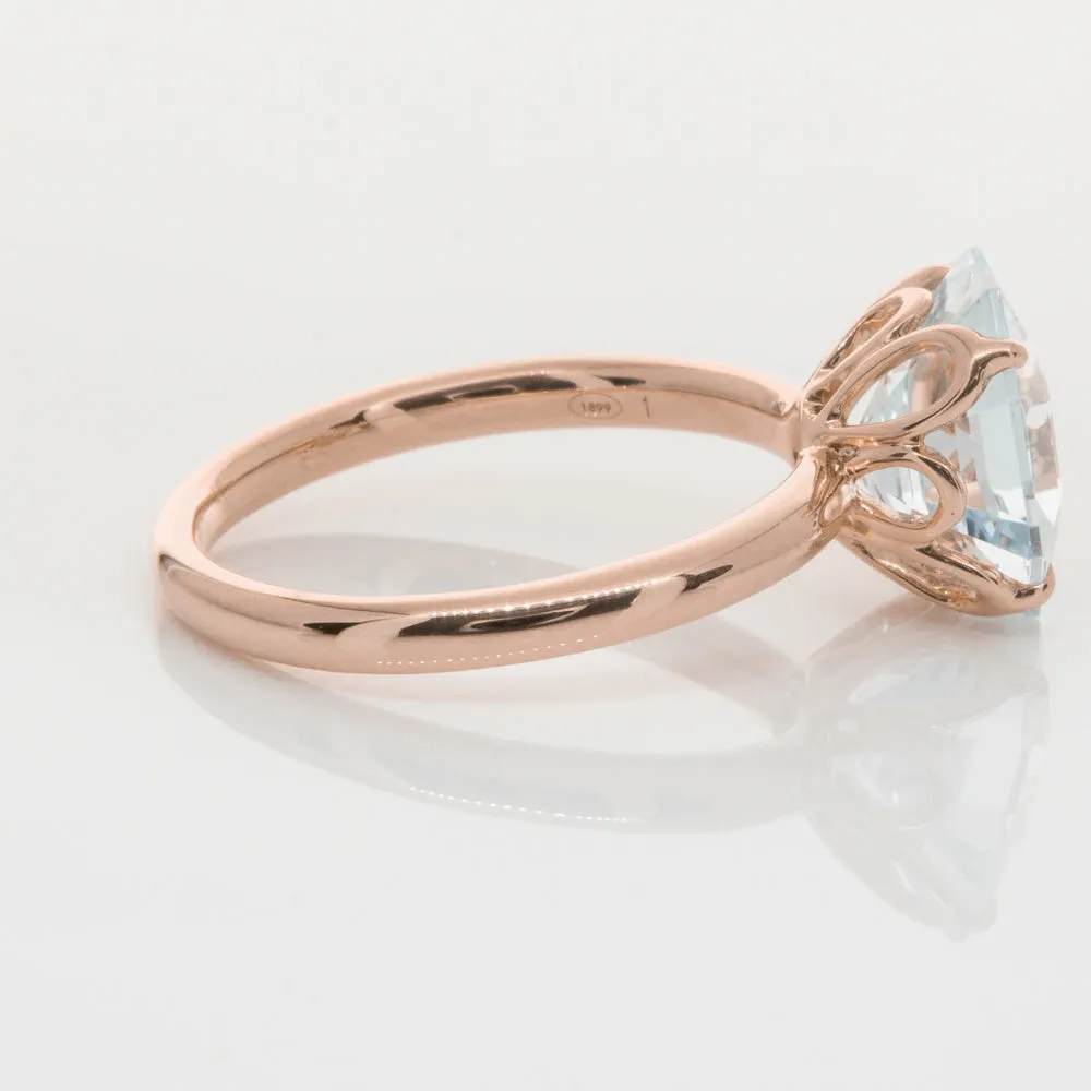 18ct Rose Gold Aquamarine Octavia Ring