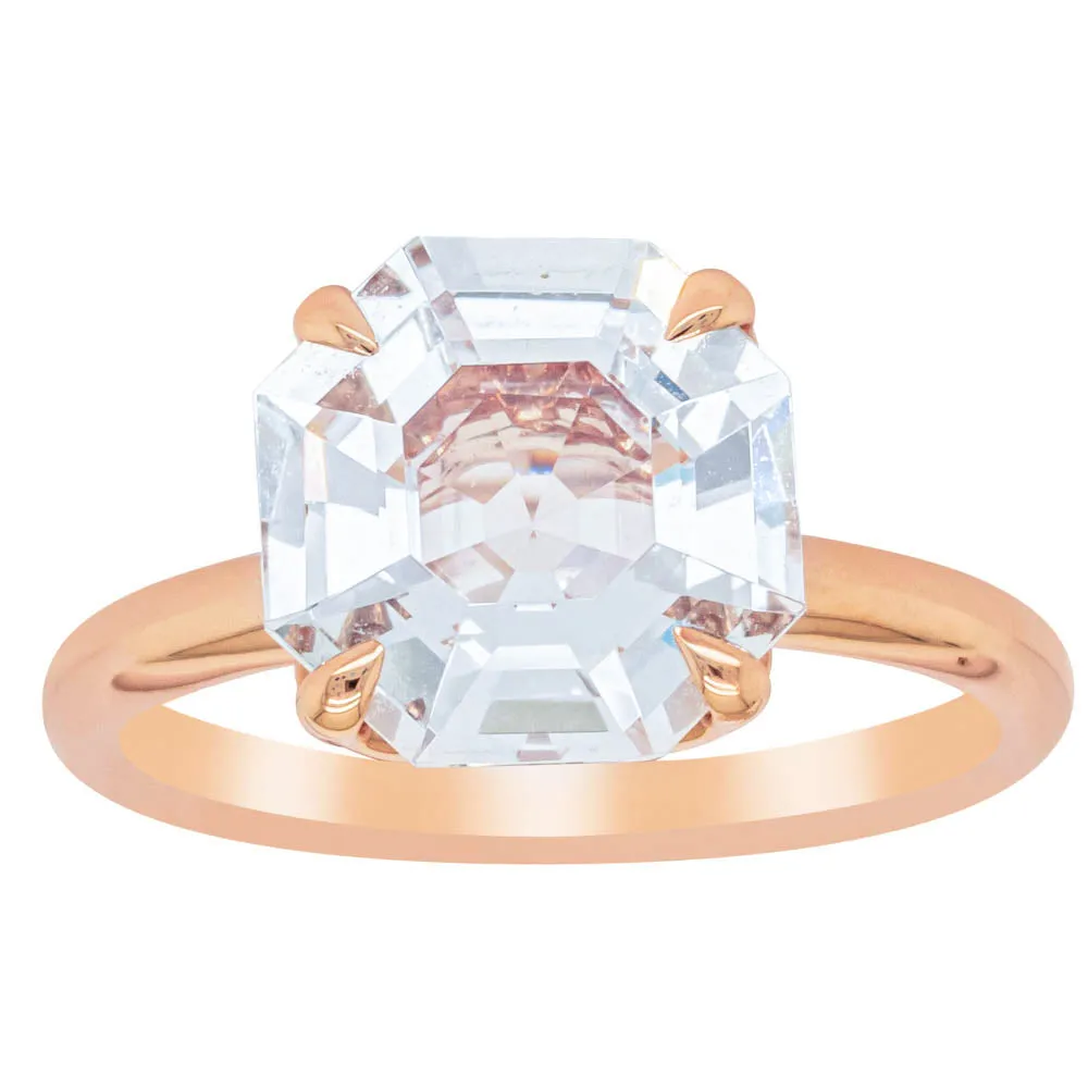 18ct Rose Gold Aquamarine Octavia Ring