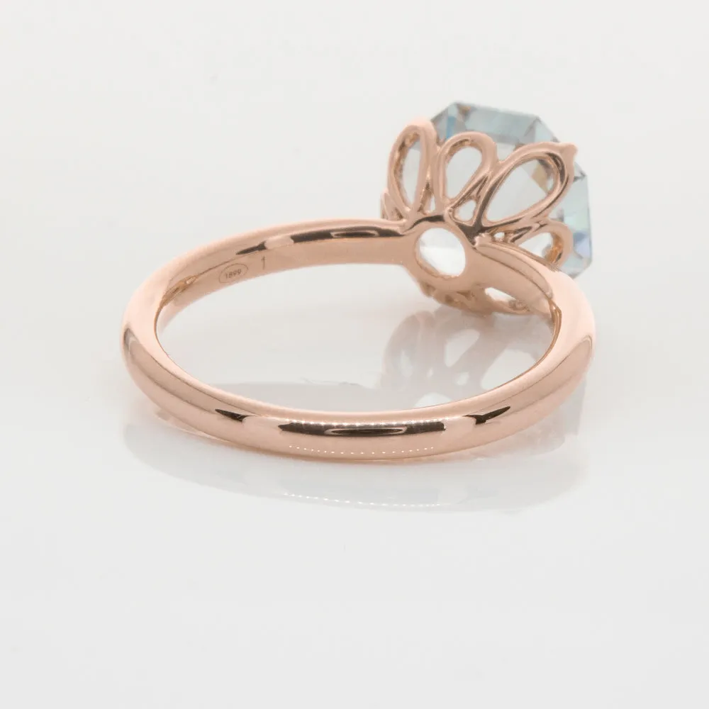 18ct Rose Gold Aquamarine Octavia Ring