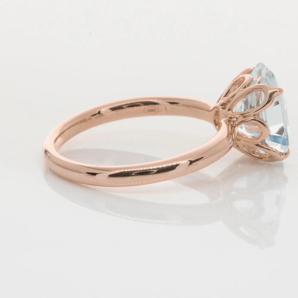 18ct Rose Gold Aquamarine Octavia Ring