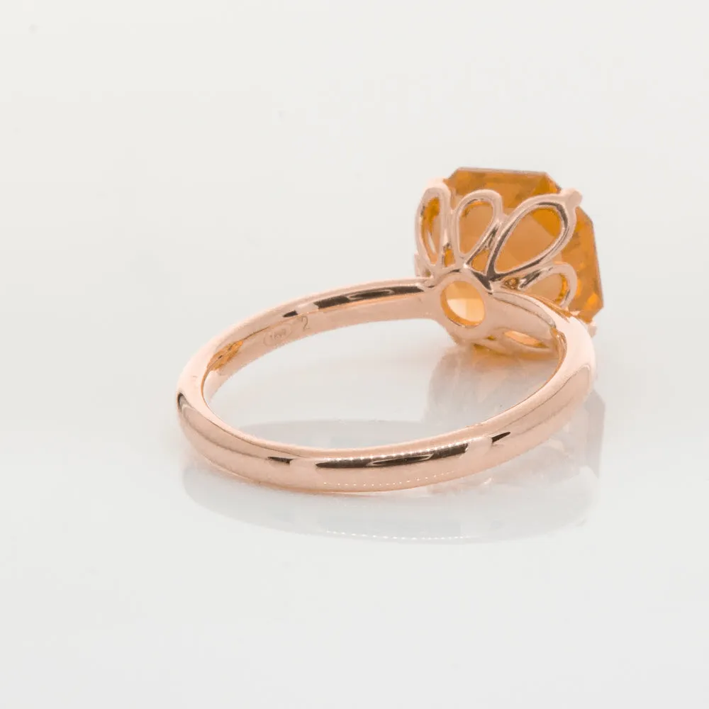 18ct Rose Gold Citrine Octavia Ring