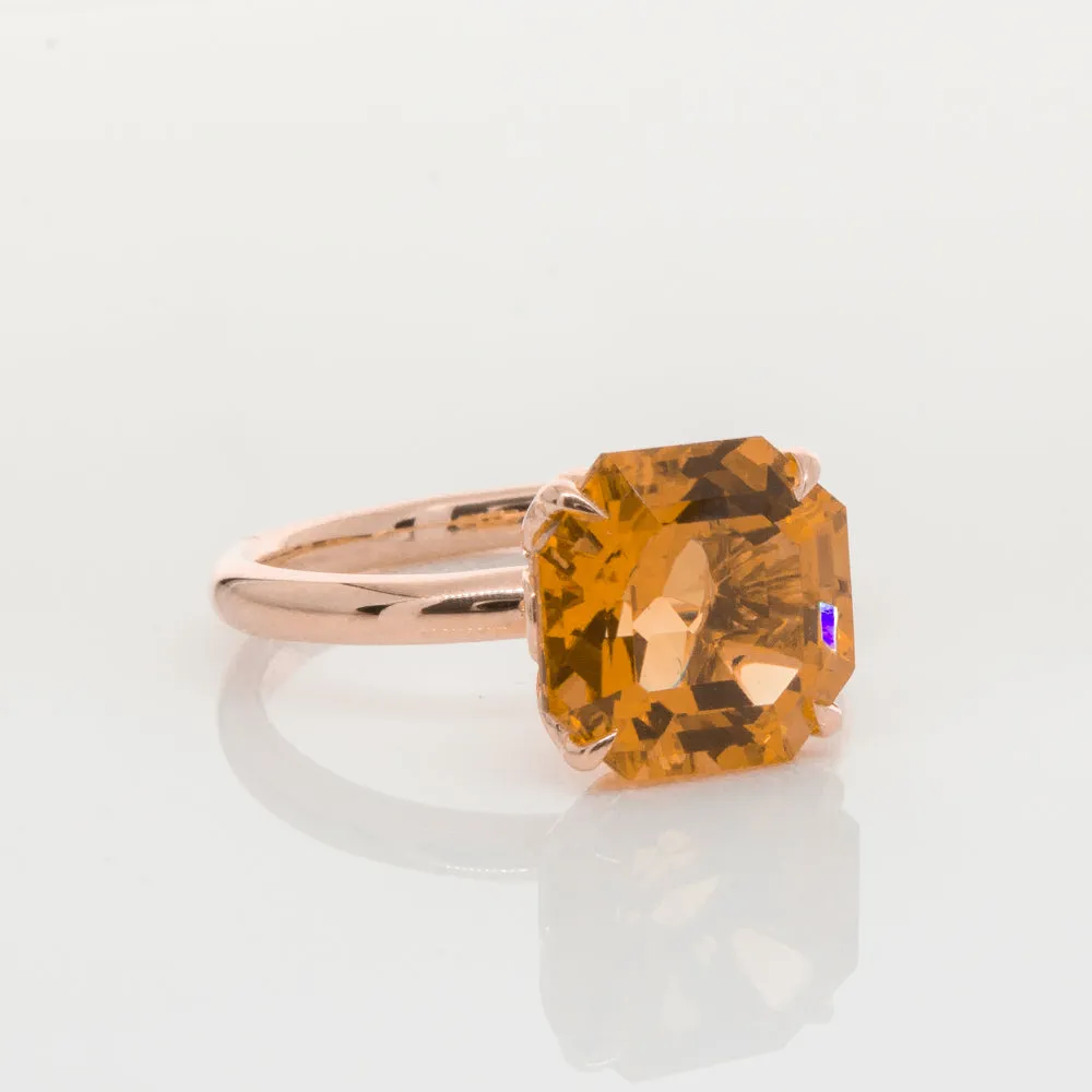 18ct Rose Gold Citrine Octavia Ring