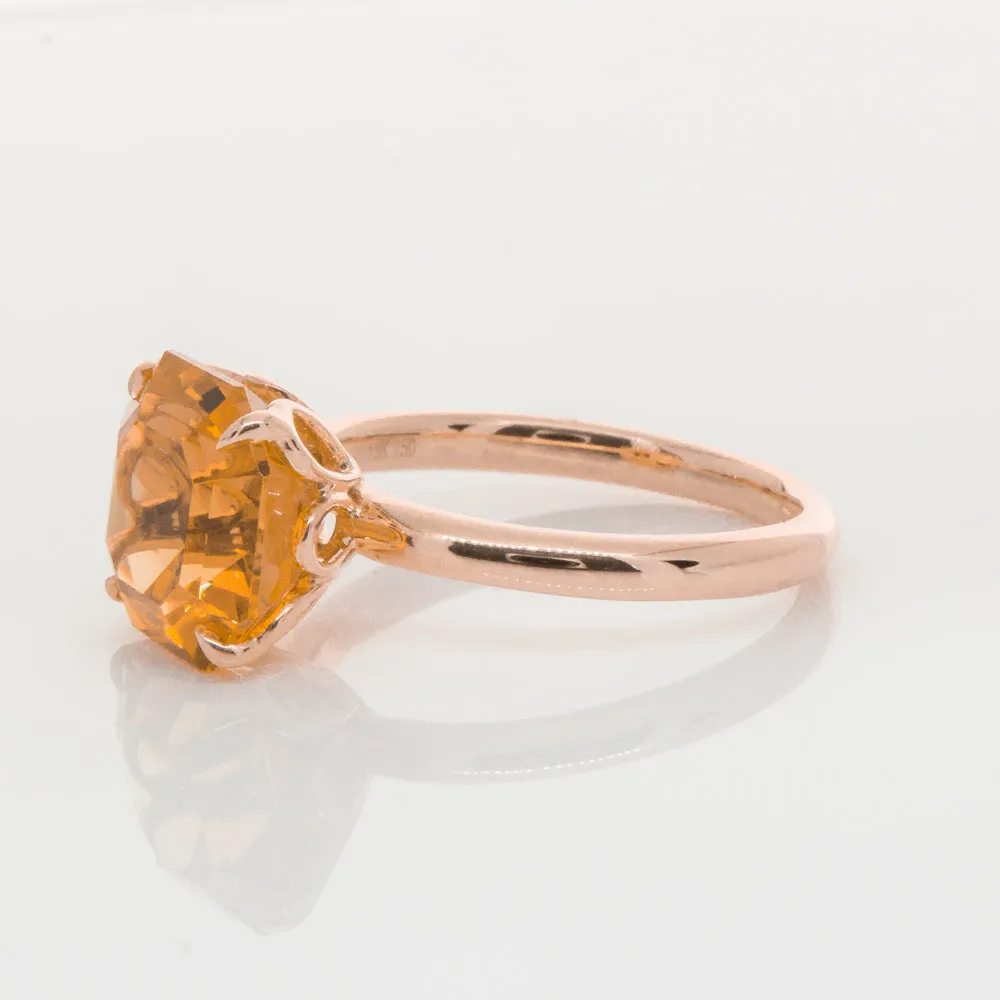 18ct Rose Gold Citrine Octavia Ring