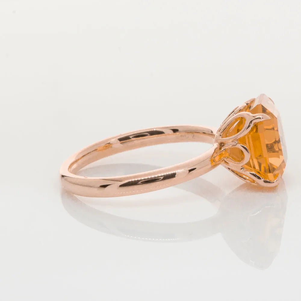 18ct Rose Gold Citrine Octavia Ring