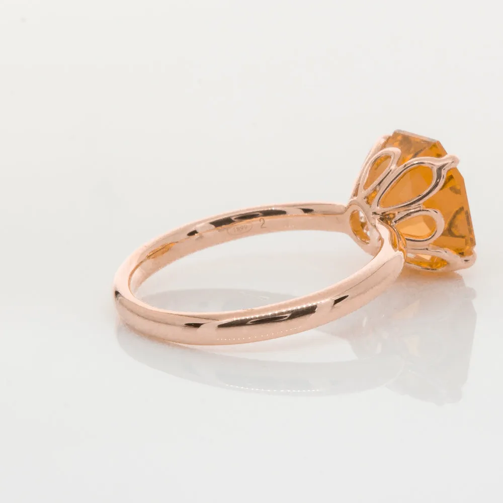 18ct Rose Gold Citrine Octavia Ring