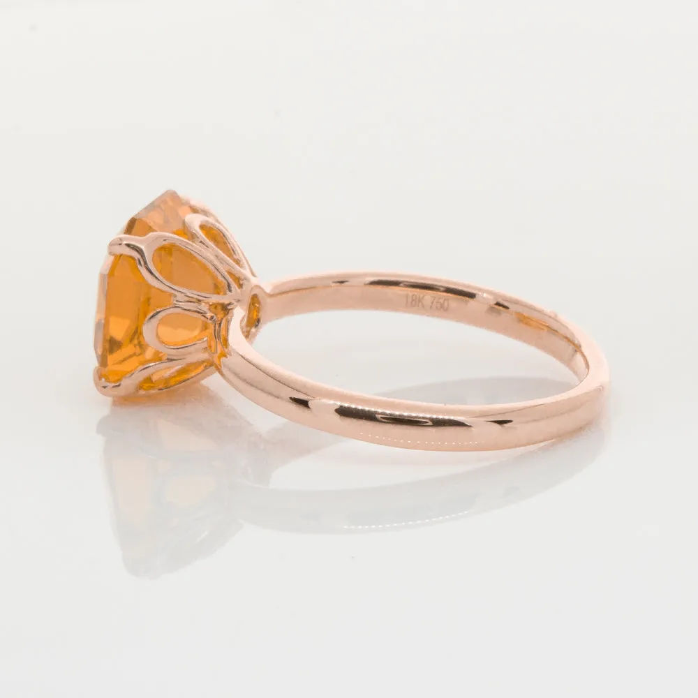 18ct Rose Gold Citrine Octavia Ring