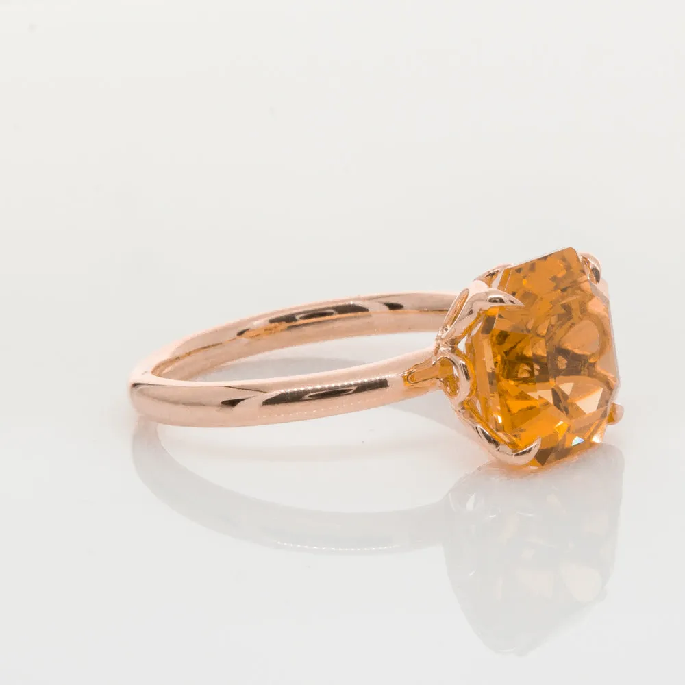 18ct Rose Gold Citrine Octavia Ring