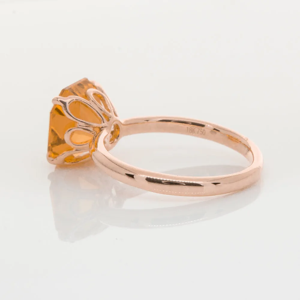 18ct Rose Gold Citrine Octavia Ring