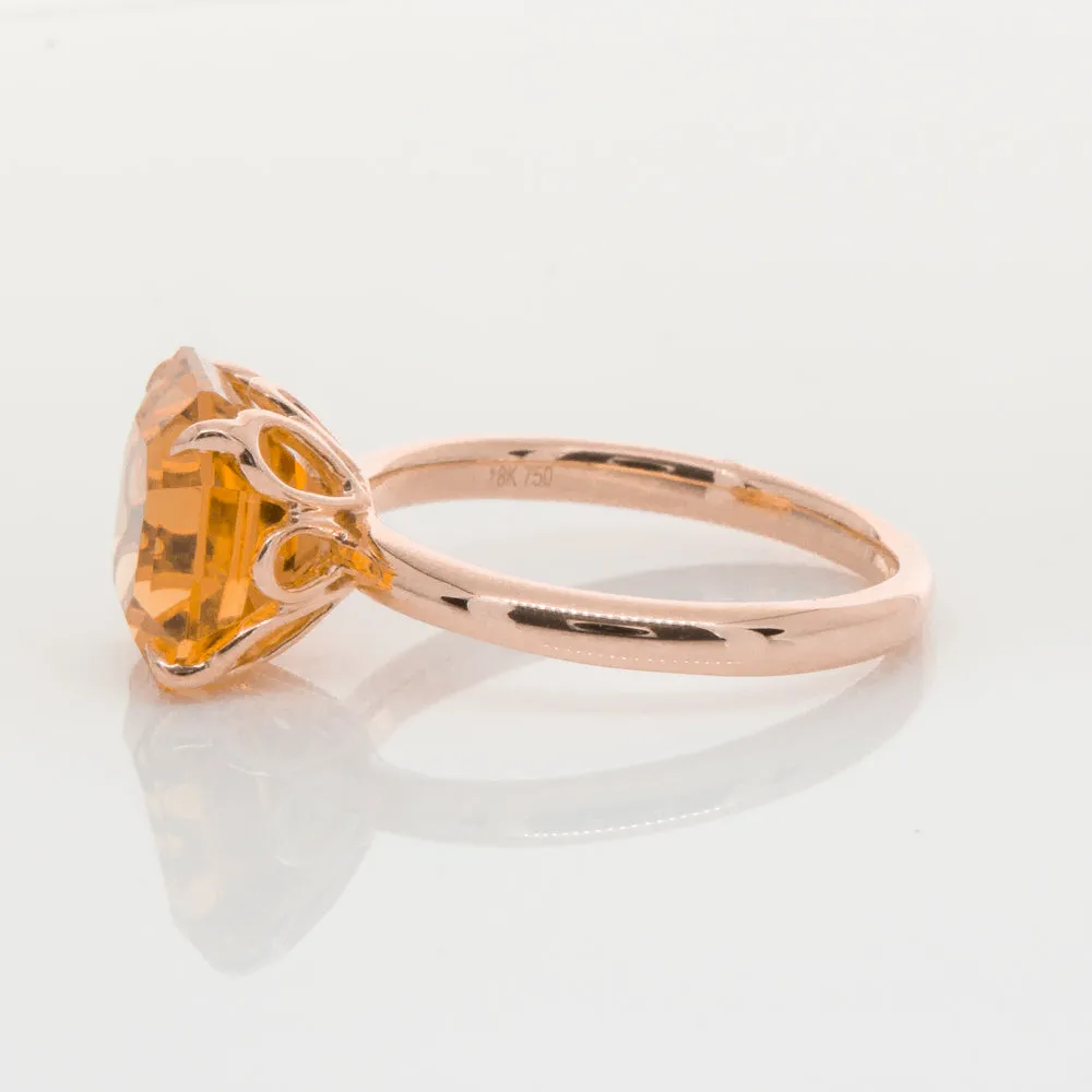 18ct Rose Gold Citrine Octavia Ring