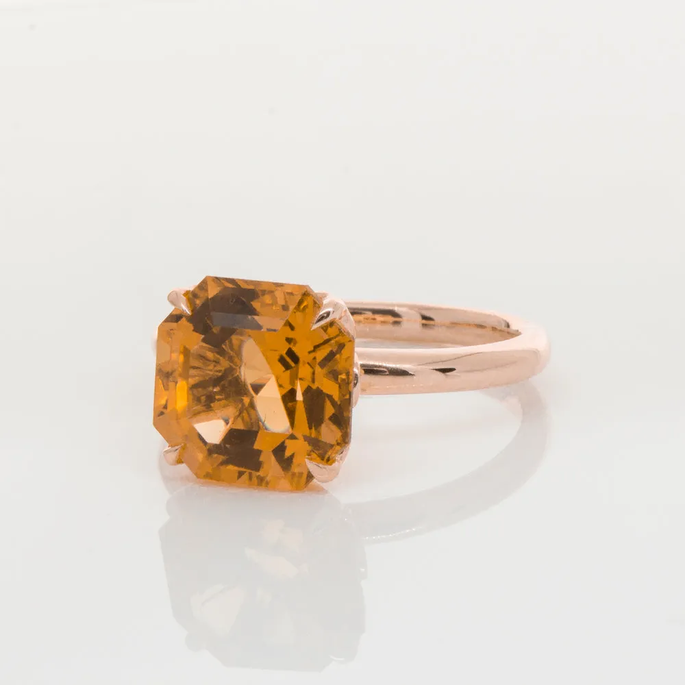 18ct Rose Gold Citrine Octavia Ring