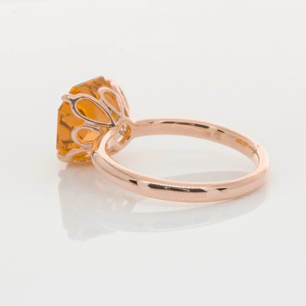 18ct Rose Gold Citrine Octavia Ring