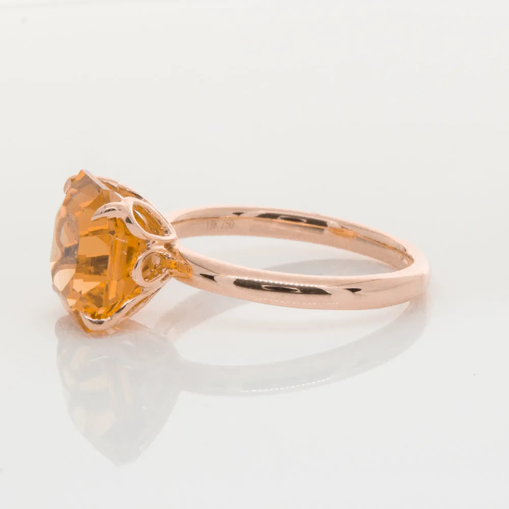 18ct Rose Gold Citrine Octavia Ring