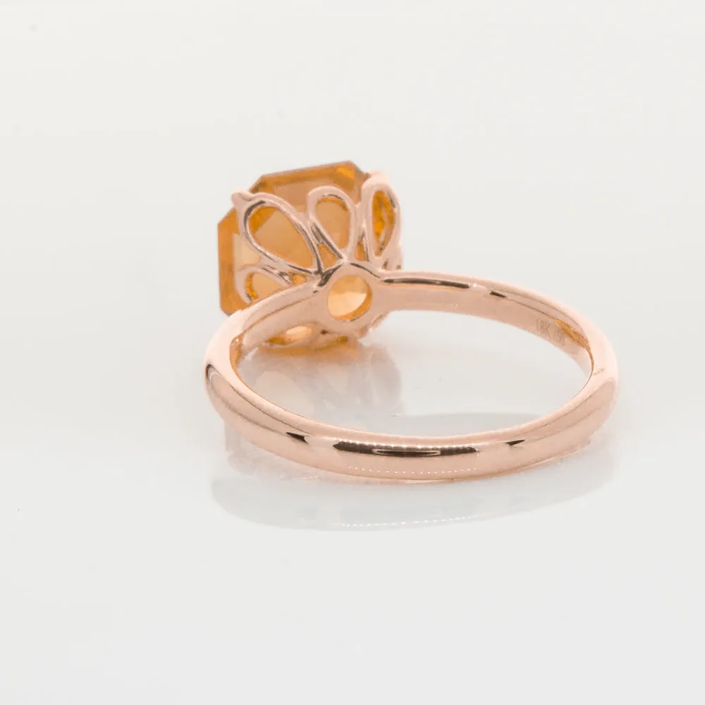 18ct Rose Gold Citrine Octavia Ring