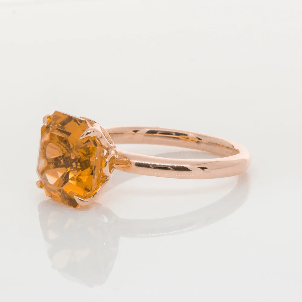 18ct Rose Gold Citrine Octavia Ring