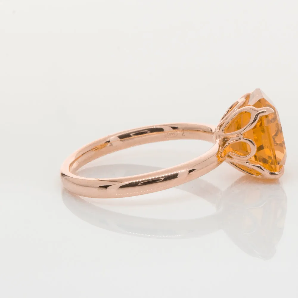 18ct Rose Gold Citrine Octavia Ring