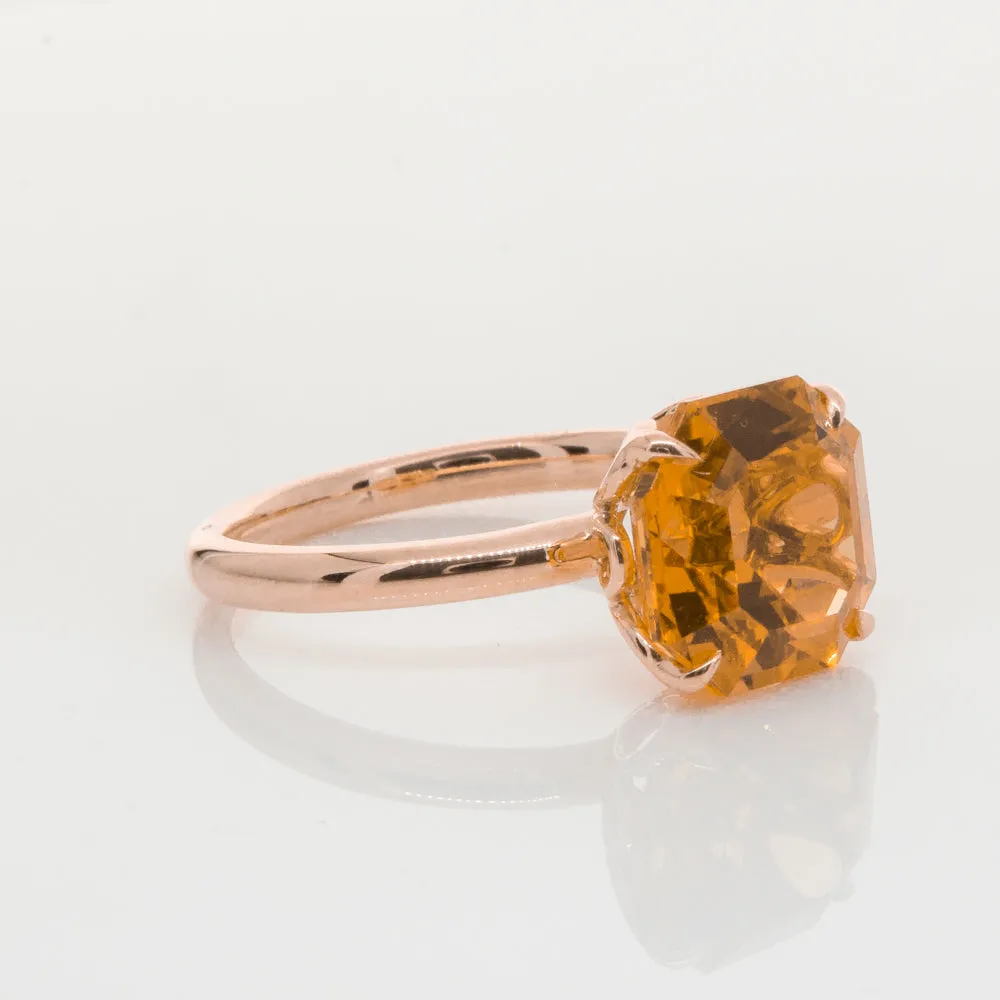 18ct Rose Gold Citrine Octavia Ring