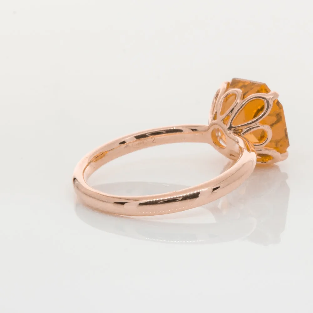 18ct Rose Gold Citrine Octavia Ring