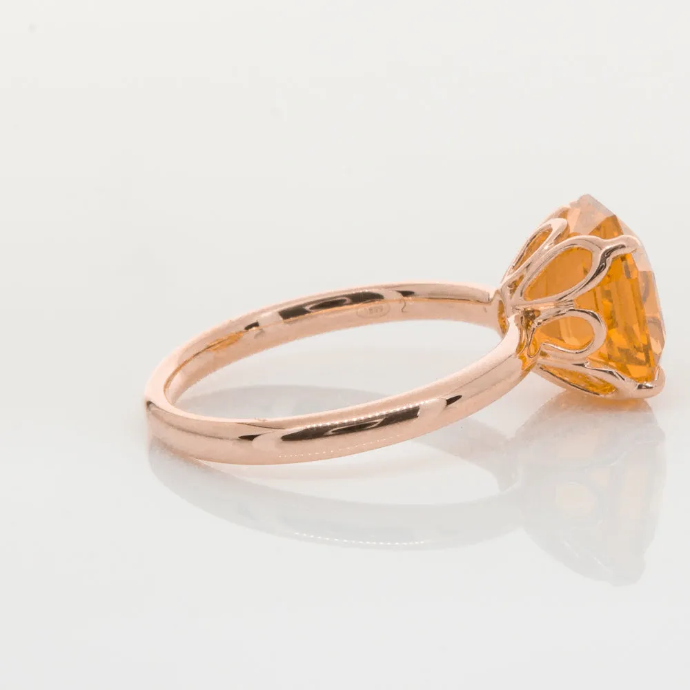 18ct Rose Gold Citrine Octavia Ring