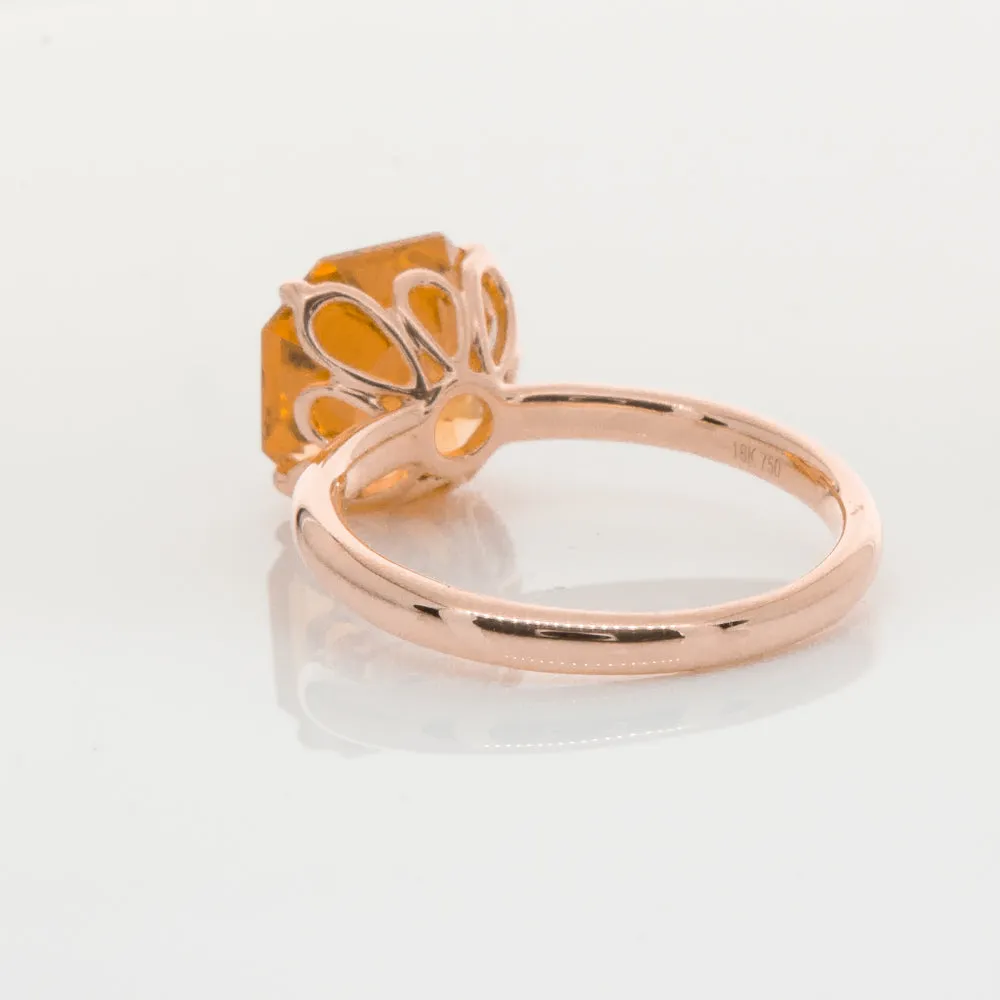 18ct Rose Gold Citrine Octavia Ring