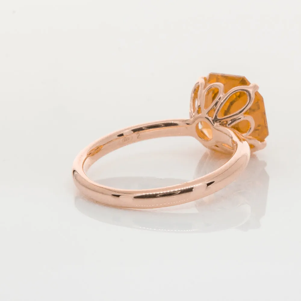 18ct Rose Gold Citrine Octavia Ring