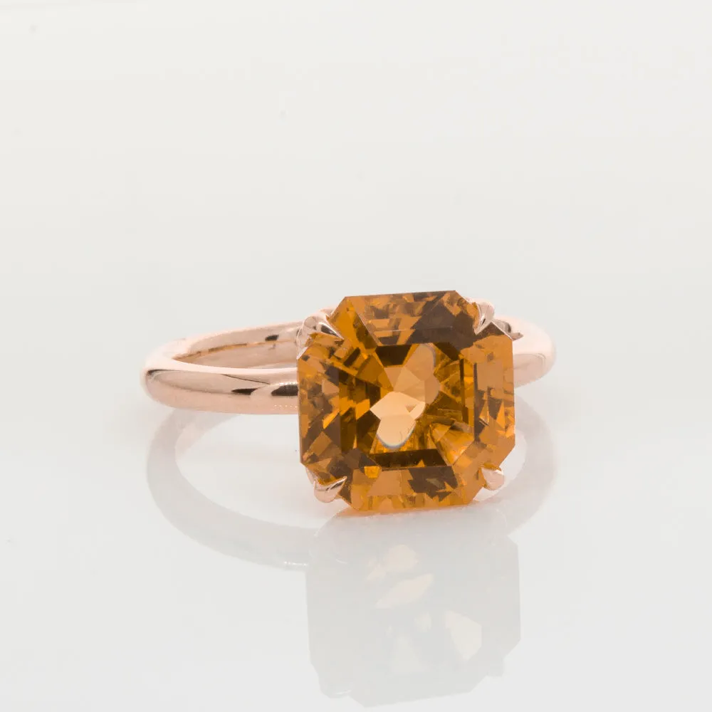 18ct Rose Gold Citrine Octavia Ring