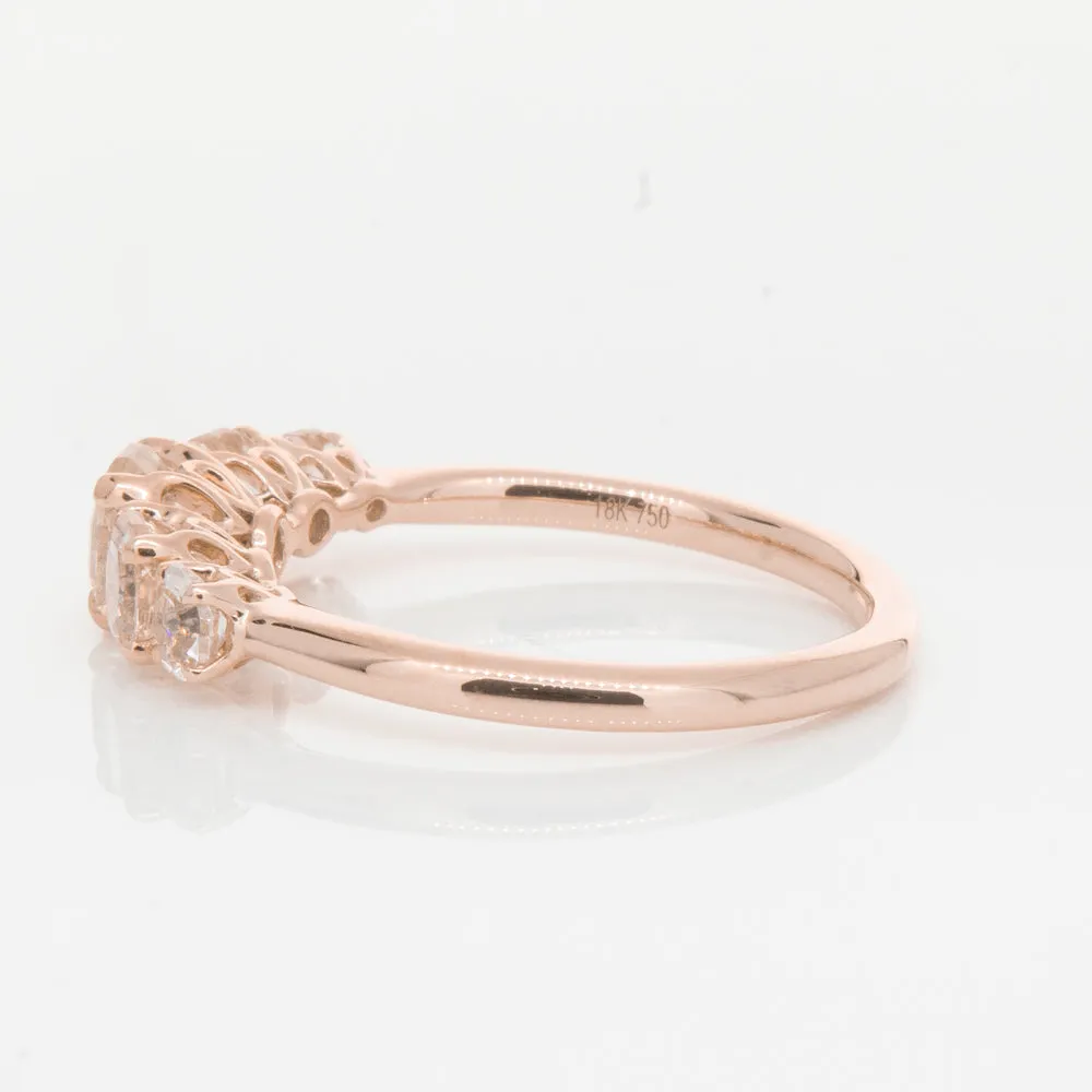 18ct Rose Gold Five Stone Morganite Octavia Ring