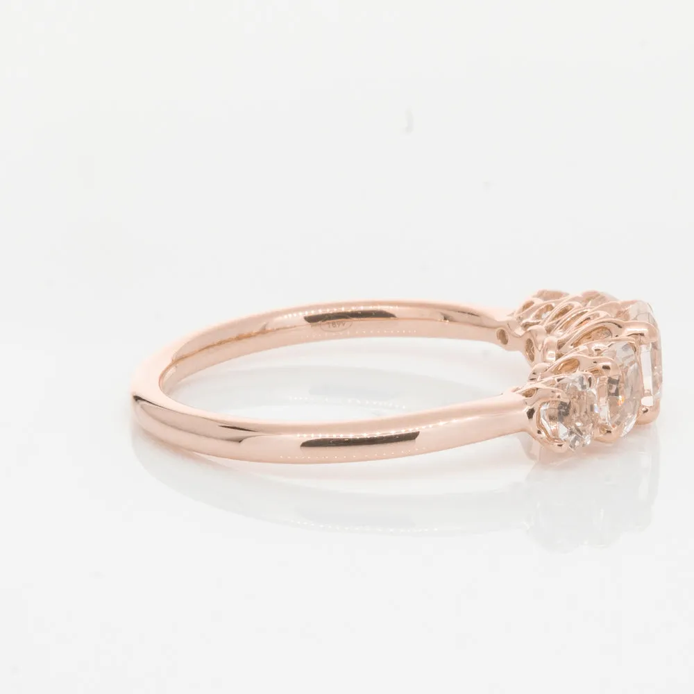 18ct Rose Gold Five Stone Morganite Octavia Ring