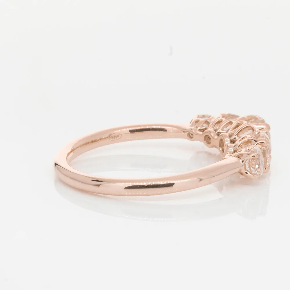 18ct Rose Gold Five Stone Morganite Octavia Ring