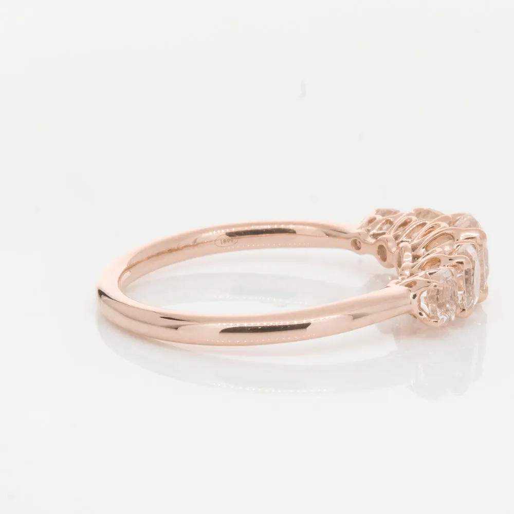 18ct Rose Gold Five Stone Morganite Octavia Ring