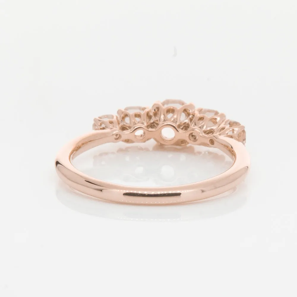 18ct Rose Gold Five Stone Morganite Octavia Ring