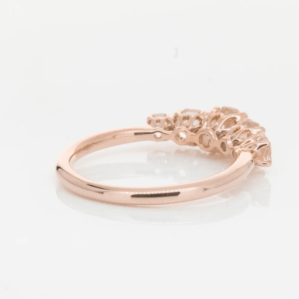 18ct Rose Gold Five Stone Morganite Octavia Ring