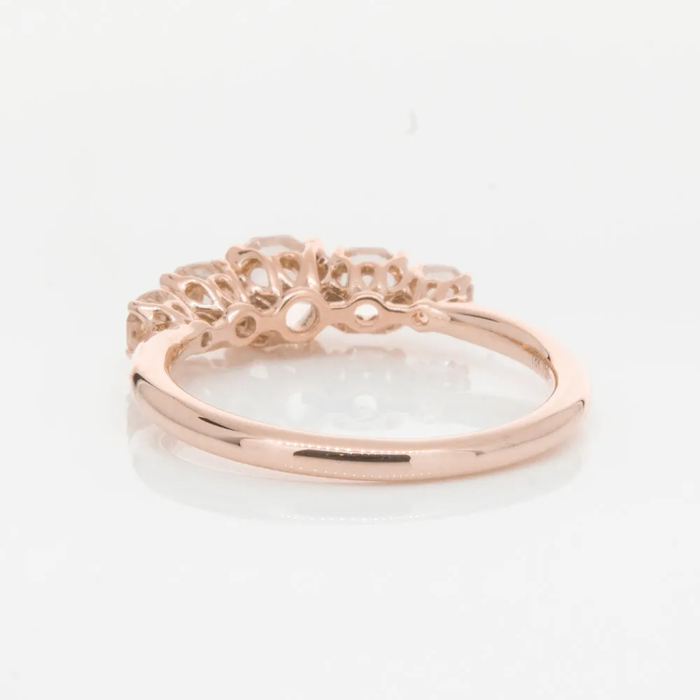 18ct Rose Gold Five Stone Morganite Octavia Ring