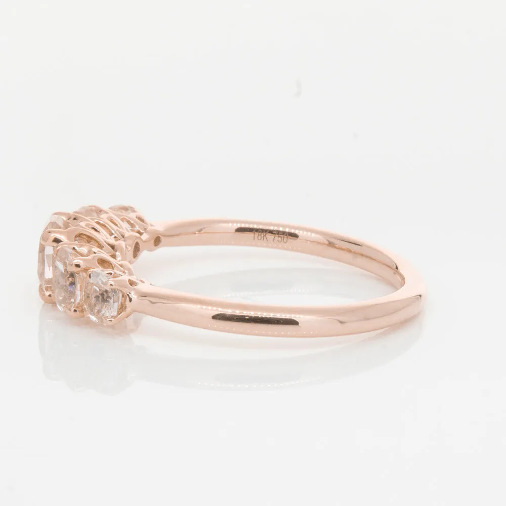 18ct Rose Gold Five Stone Morganite Octavia Ring