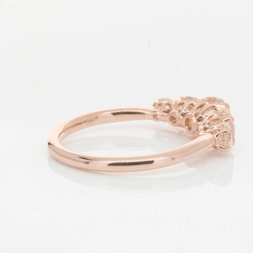 18ct Rose Gold Five Stone Morganite Octavia Ring