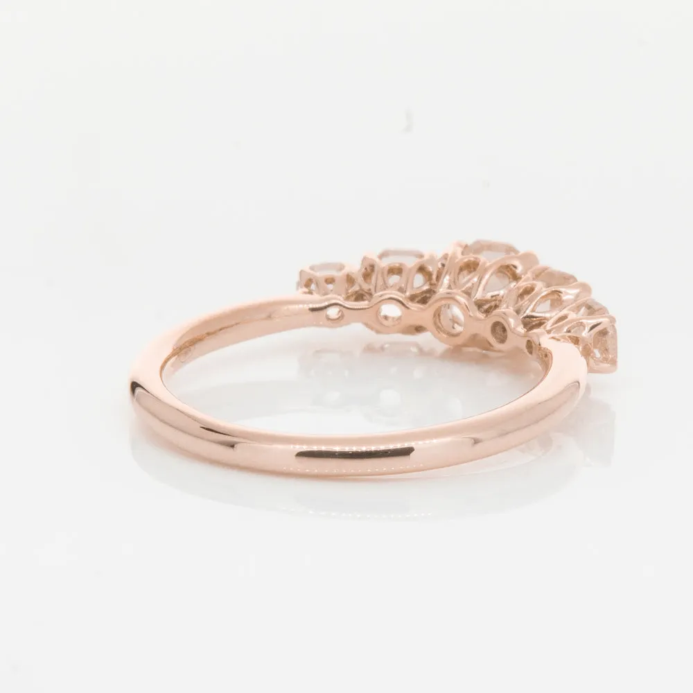 18ct Rose Gold Five Stone Morganite Octavia Ring