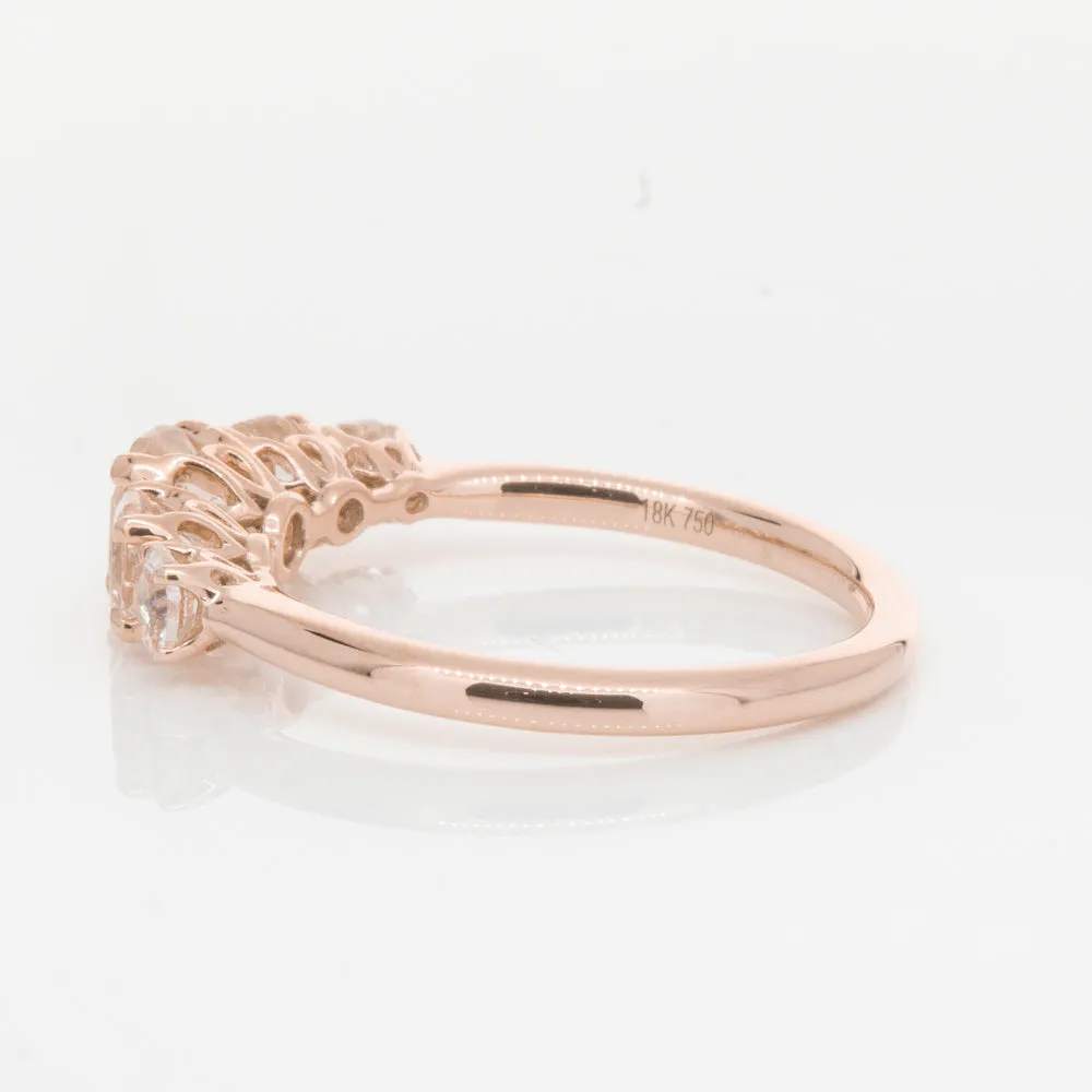 18ct Rose Gold Five Stone Morganite Octavia Ring