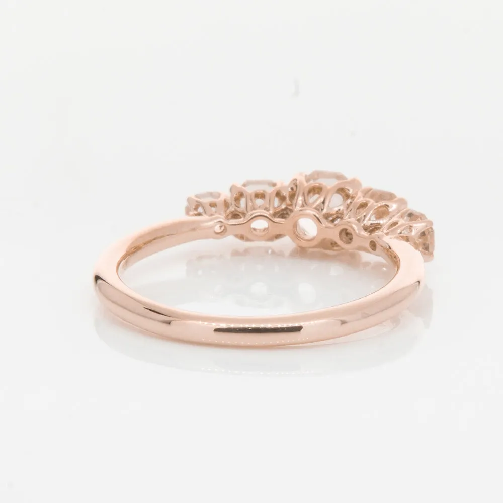 18ct Rose Gold Five Stone Morganite Octavia Ring