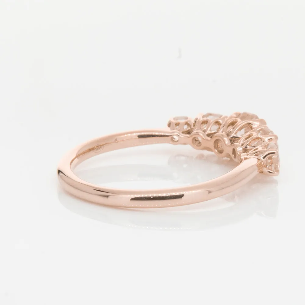 18ct Rose Gold Five Stone Morganite Octavia Ring