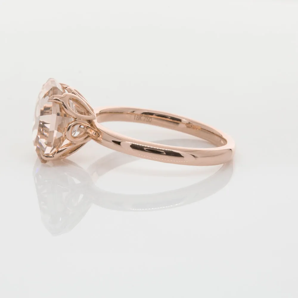 18ct Rose Gold Morganite Octavia Ring