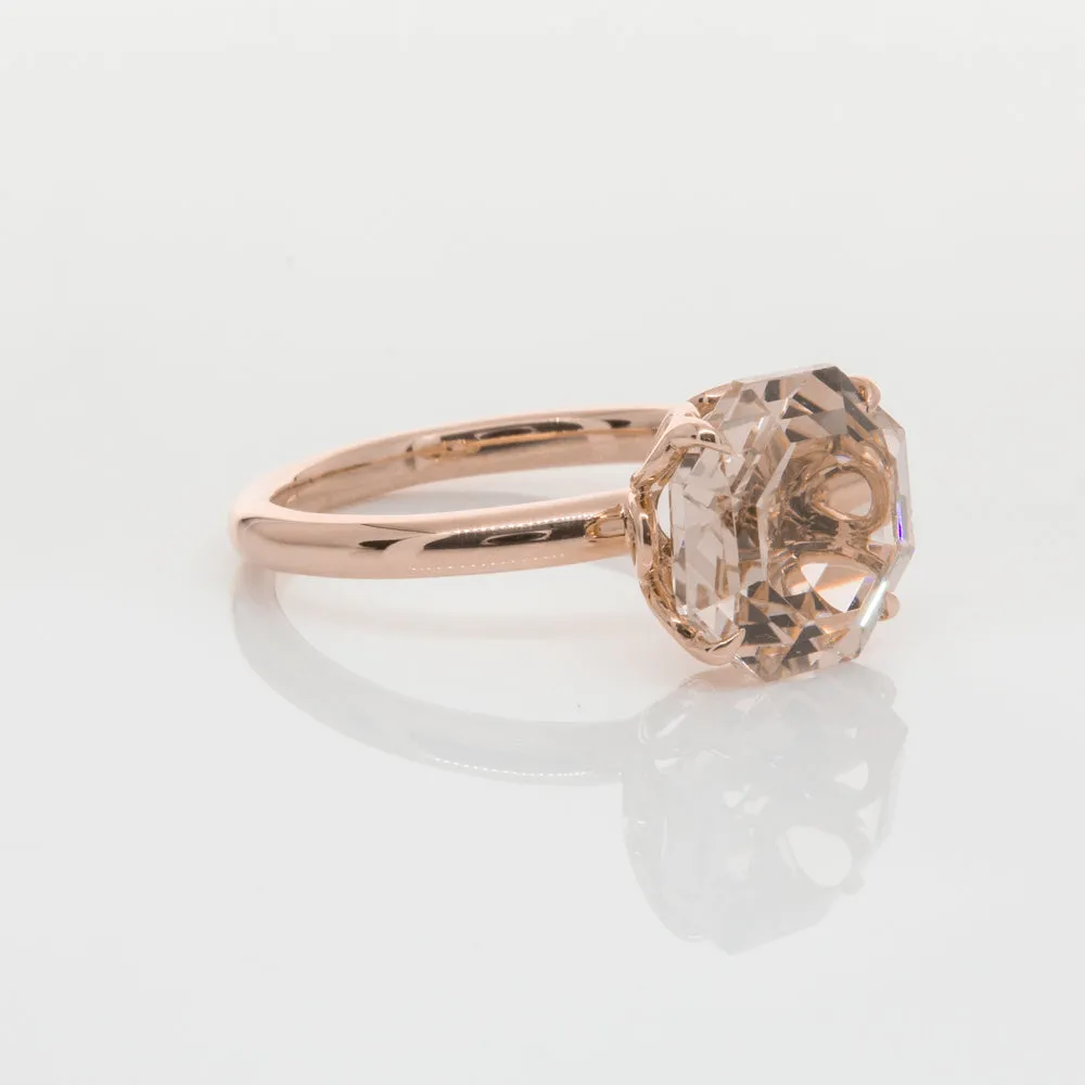 18ct Rose Gold Morganite Octavia Ring