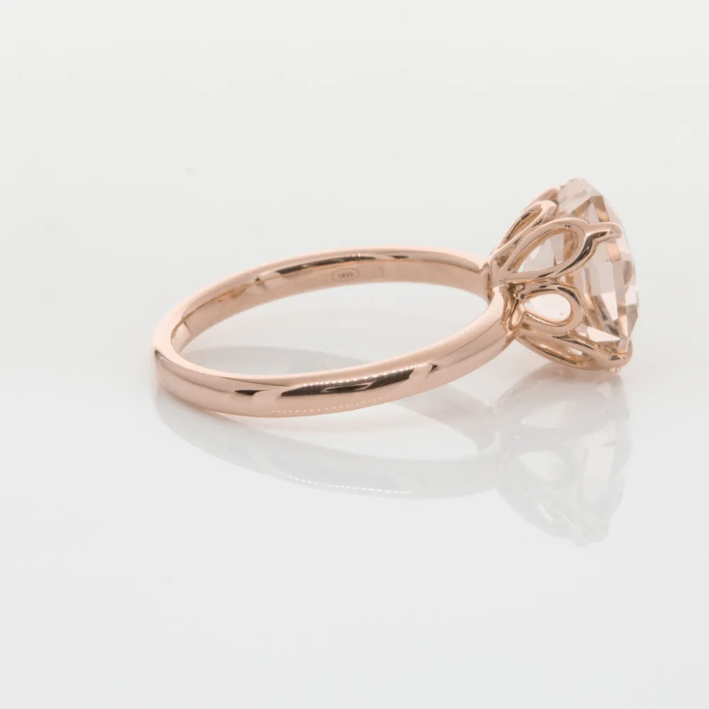 18ct Rose Gold Morganite Octavia Ring