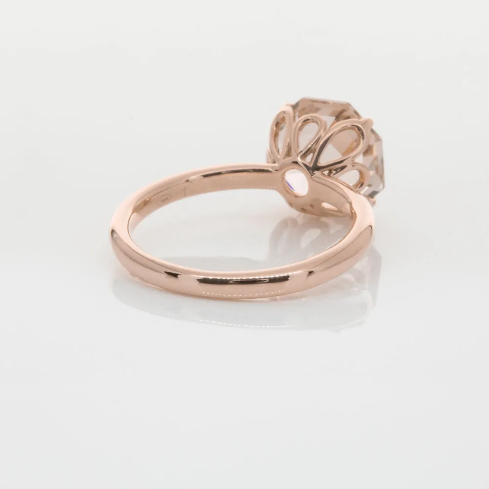 18ct Rose Gold Morganite Octavia Ring