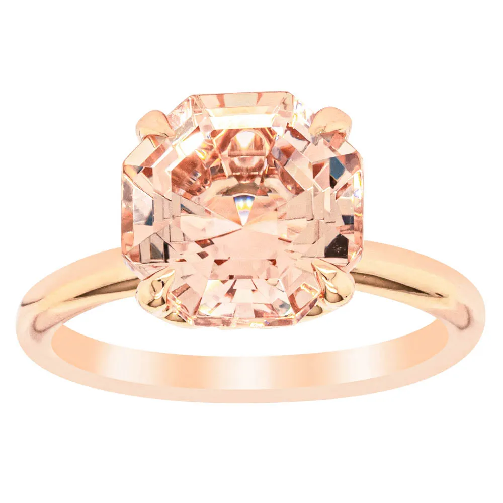 18ct Rose Gold Morganite Octavia Ring