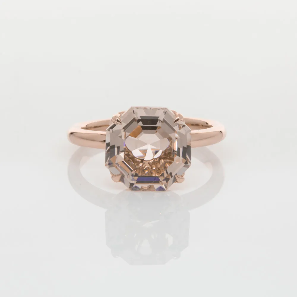 18ct Rose Gold Morganite Octavia Ring