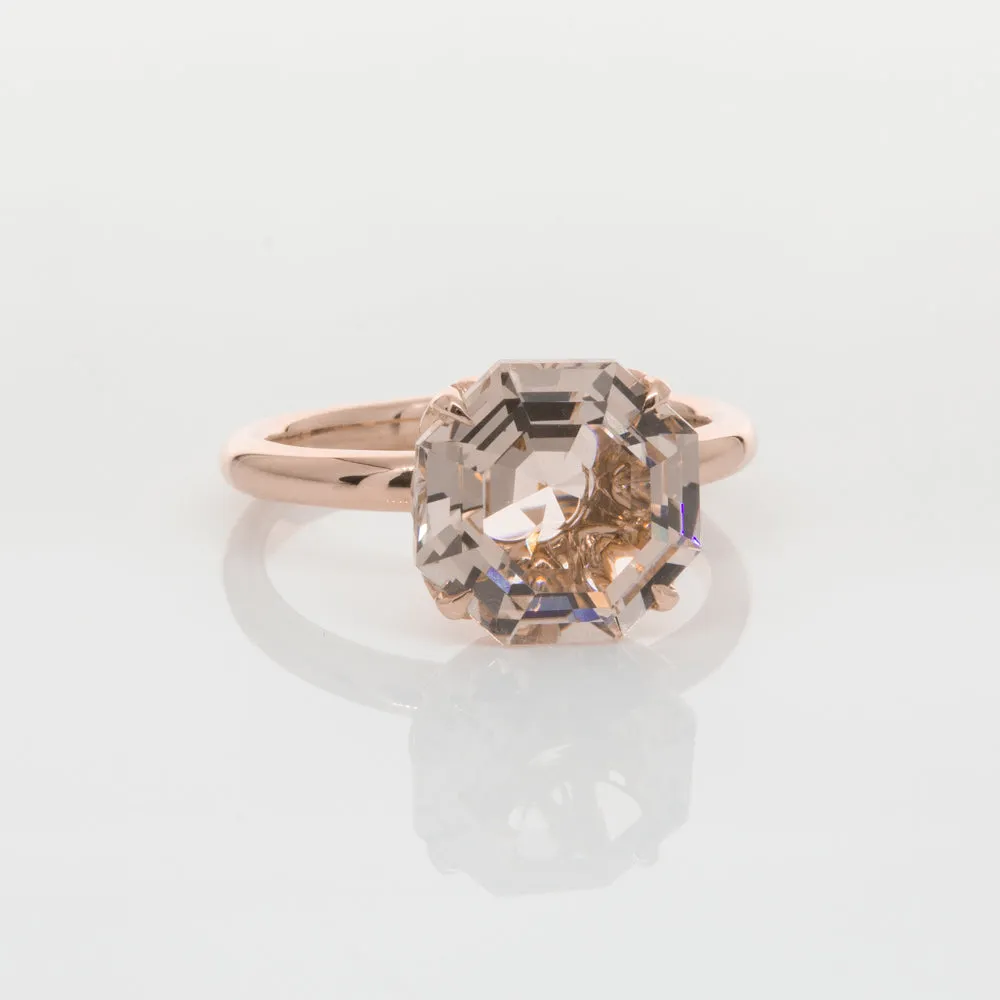 18ct Rose Gold Morganite Octavia Ring