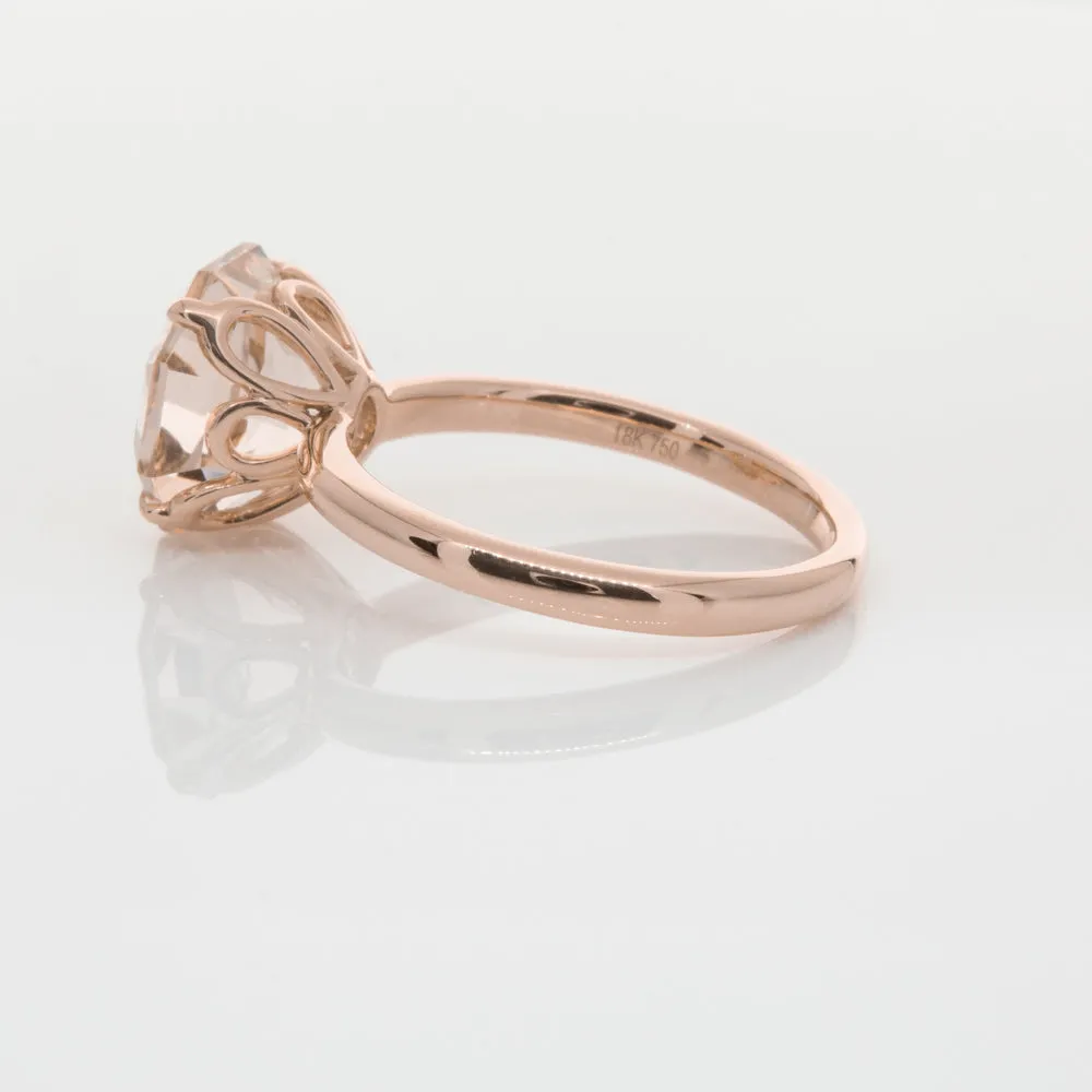 18ct Rose Gold Morganite Octavia Ring