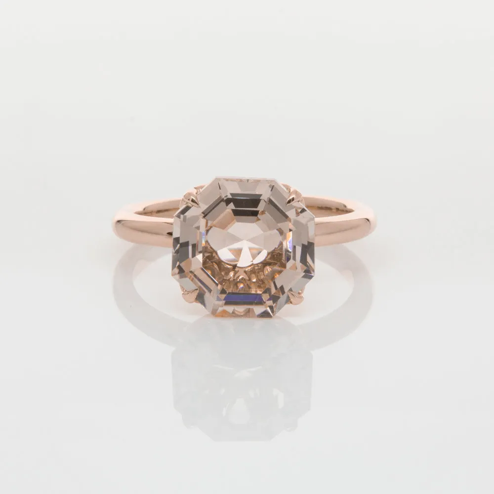 18ct Rose Gold Morganite Octavia Ring