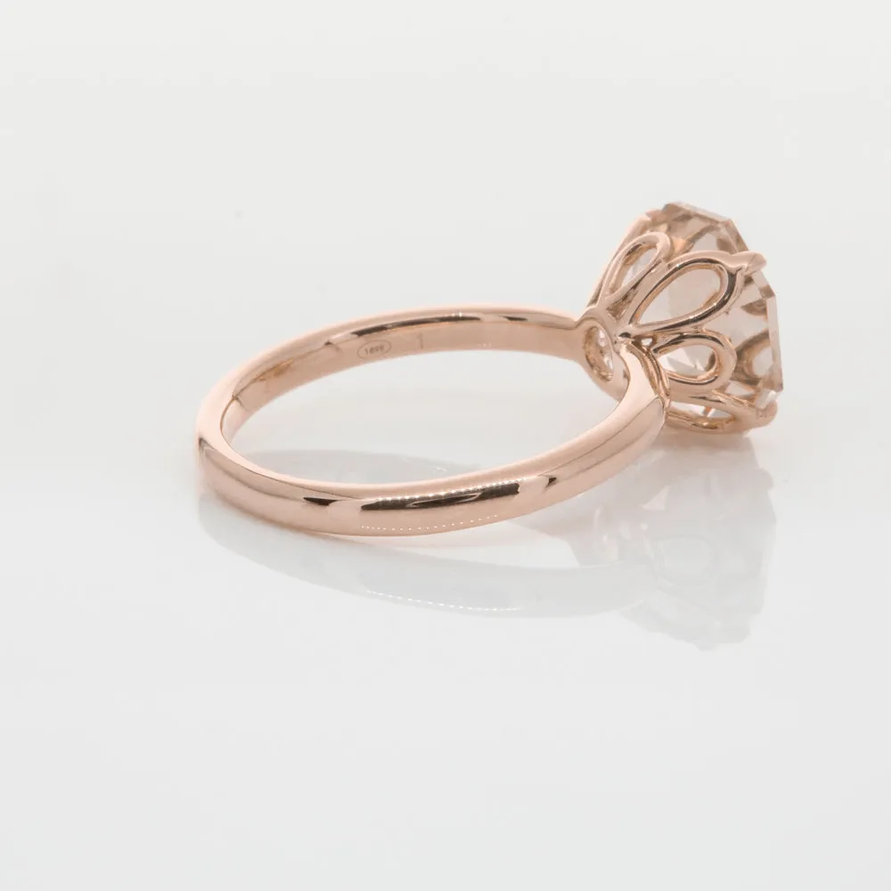 18ct Rose Gold Morganite Octavia Ring