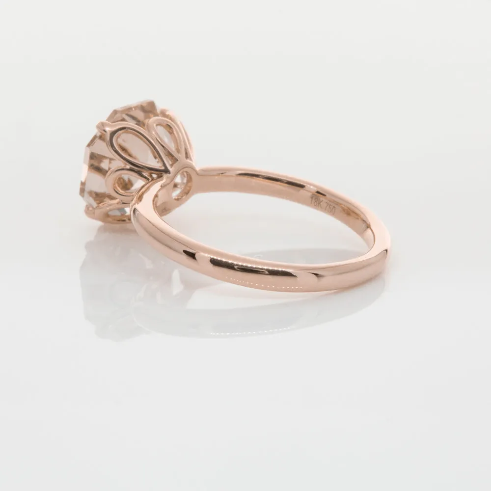 18ct Rose Gold Morganite Octavia Ring